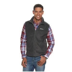 NWT Columbia Gray Fleece Vest Mens Sz XL